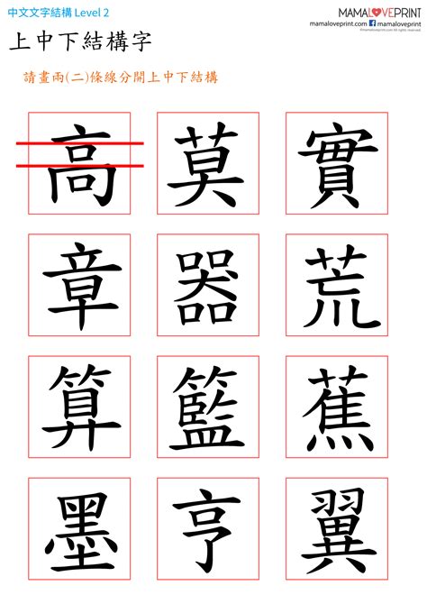 上角結構字|字形結構[一]/下包上結構 